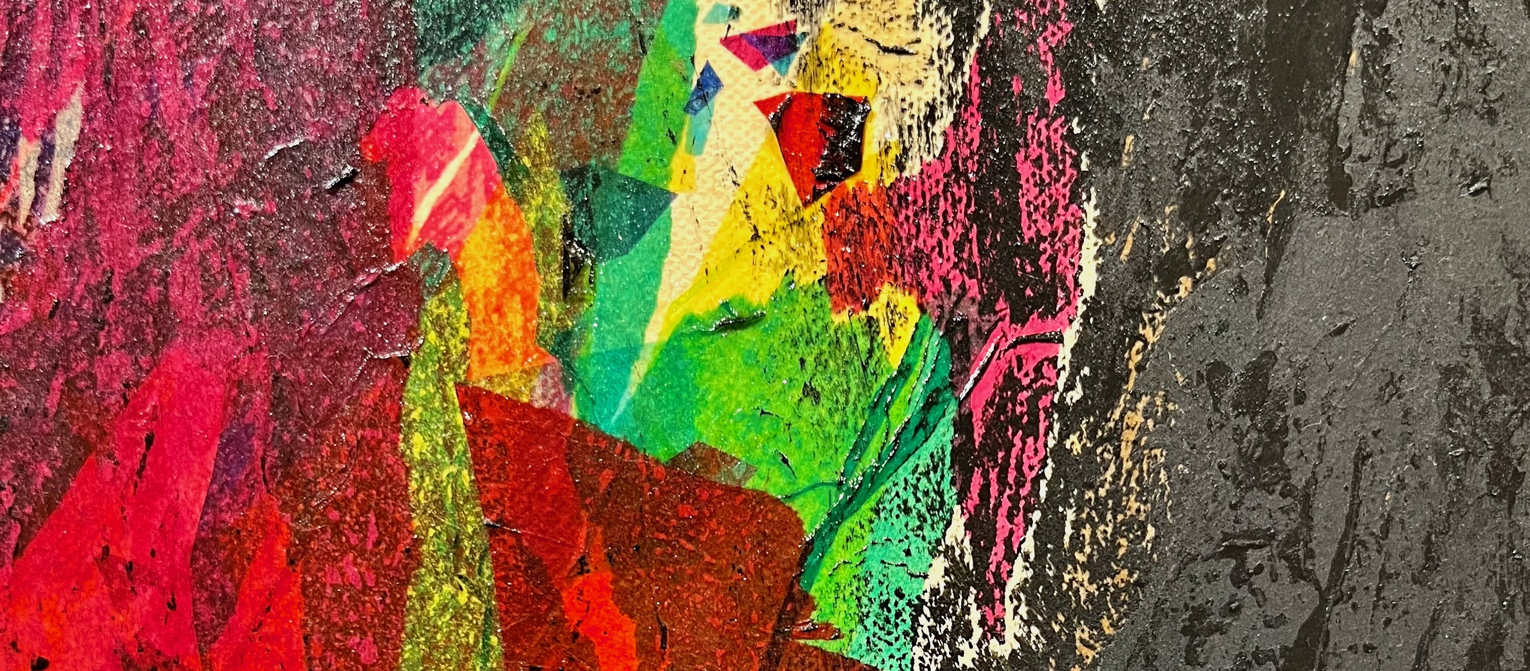 Detalj av abstrakt målning av Seyda