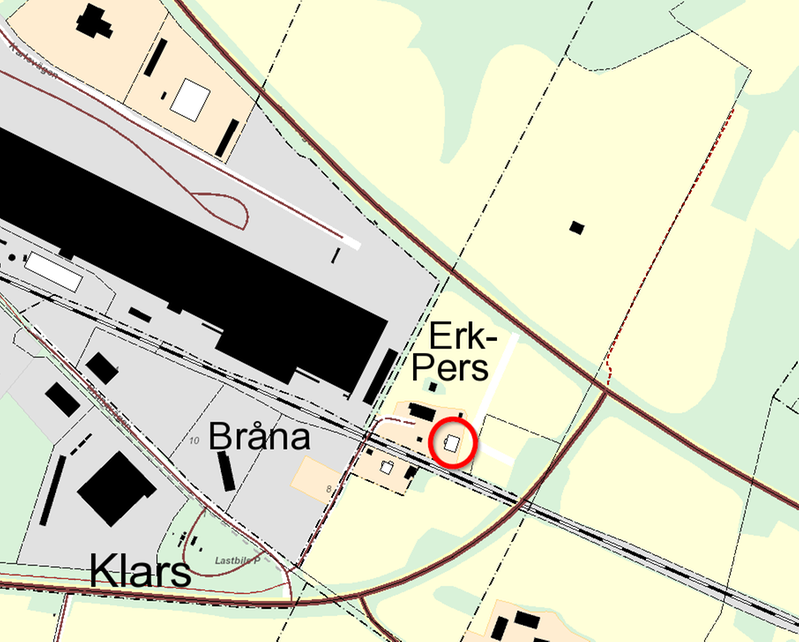 karta över var Erk-Pers ligger i Edsbyn